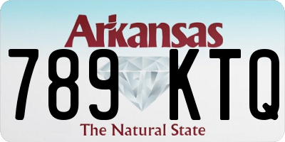 AR license plate 789KTQ