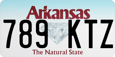 AR license plate 789KTZ