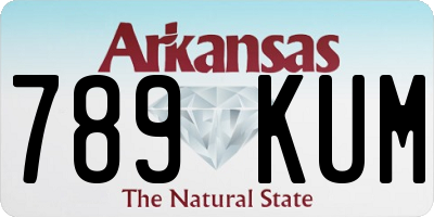 AR license plate 789KUM