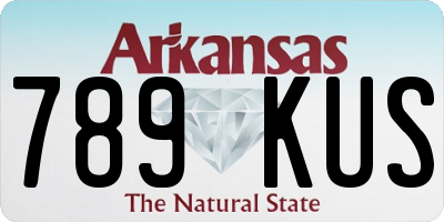 AR license plate 789KUS