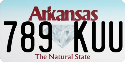 AR license plate 789KUU