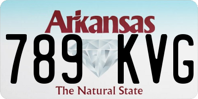 AR license plate 789KVG