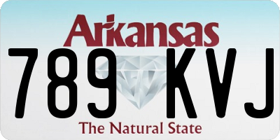 AR license plate 789KVJ