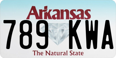AR license plate 789KWA