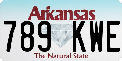 AR license plate 789KWE