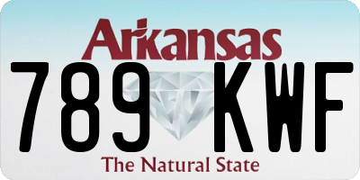 AR license plate 789KWF