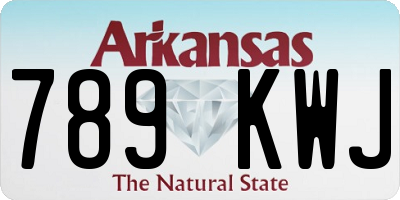 AR license plate 789KWJ