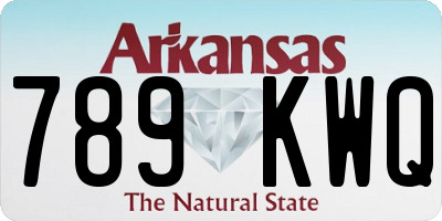 AR license plate 789KWQ