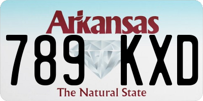 AR license plate 789KXD