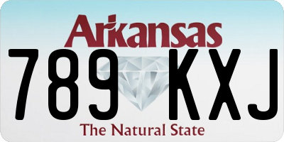 AR license plate 789KXJ