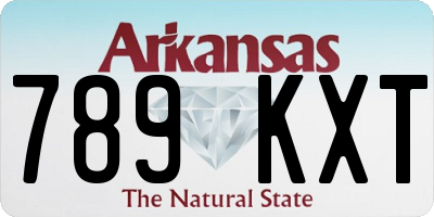 AR license plate 789KXT