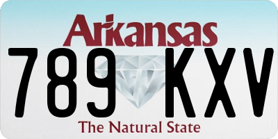 AR license plate 789KXV