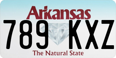 AR license plate 789KXZ