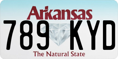 AR license plate 789KYD