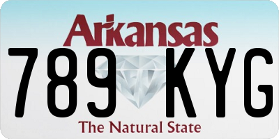 AR license plate 789KYG