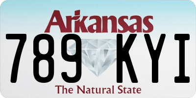 AR license plate 789KYI