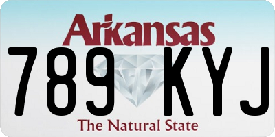 AR license plate 789KYJ