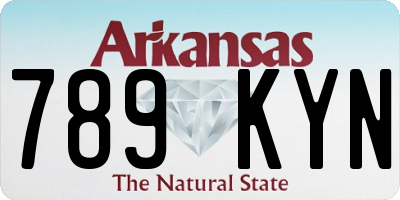 AR license plate 789KYN