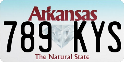 AR license plate 789KYS