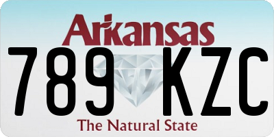 AR license plate 789KZC