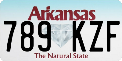 AR license plate 789KZF