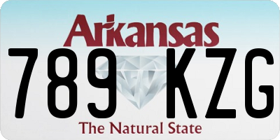 AR license plate 789KZG