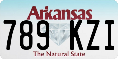 AR license plate 789KZI