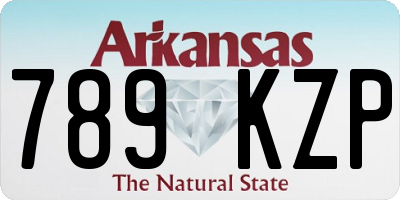 AR license plate 789KZP