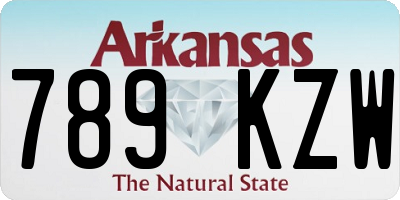 AR license plate 789KZW
