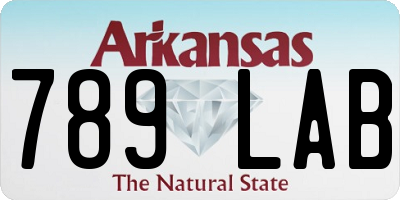 AR license plate 789LAB