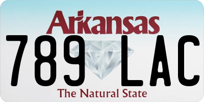 AR license plate 789LAC
