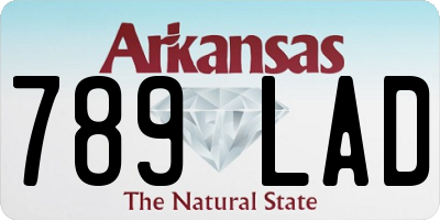 AR license plate 789LAD
