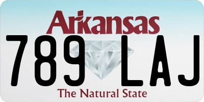 AR license plate 789LAJ