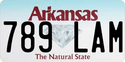 AR license plate 789LAM