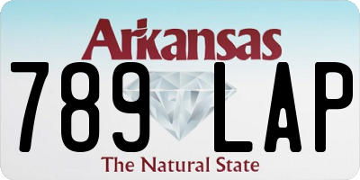 AR license plate 789LAP