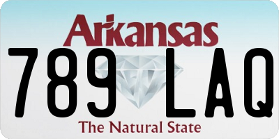 AR license plate 789LAQ