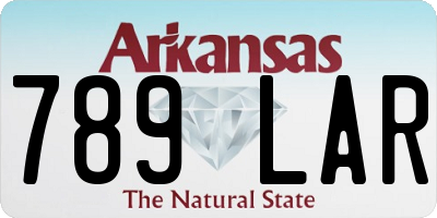 AR license plate 789LAR