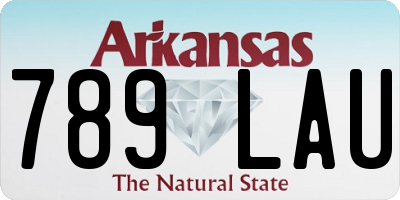 AR license plate 789LAU