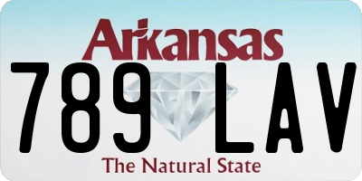 AR license plate 789LAV