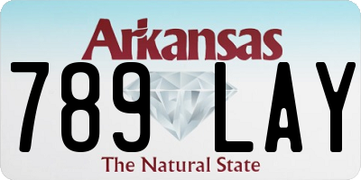 AR license plate 789LAY