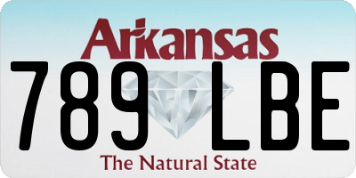 AR license plate 789LBE