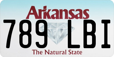AR license plate 789LBI