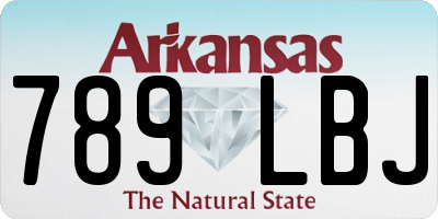 AR license plate 789LBJ