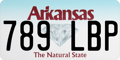AR license plate 789LBP