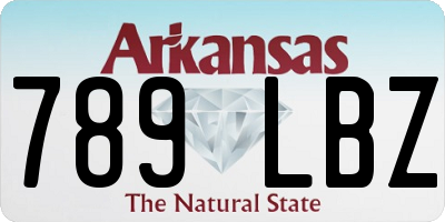 AR license plate 789LBZ