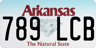 AR license plate 789LCB