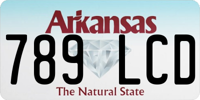 AR license plate 789LCD