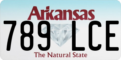 AR license plate 789LCE