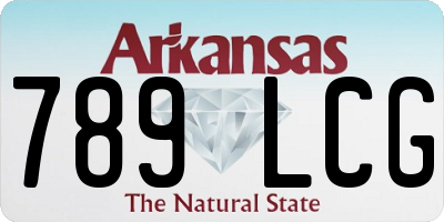 AR license plate 789LCG