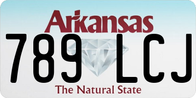 AR license plate 789LCJ
